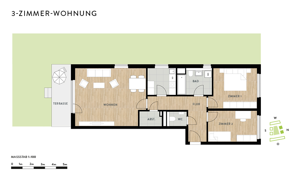 großzügig geschnittene 3-Zimmer-Wohnung in Dresden